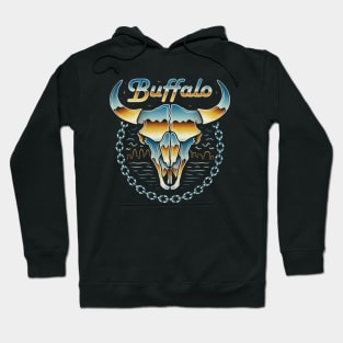 Head skull buffalo Hoodie